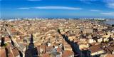 Bordeaux city panorama from St Michel tower