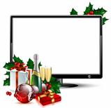 LCD panel with christmas