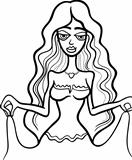 woman virgo sign for coloring