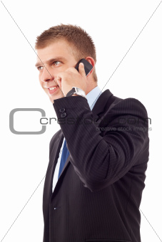  business man talking on phone