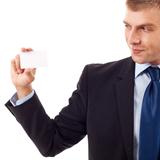 business man with card
