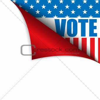 Vote United States of America Page Corner