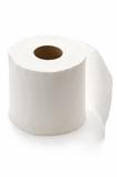 roll of white toilet paper isolated 