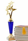 school award and books isolated
