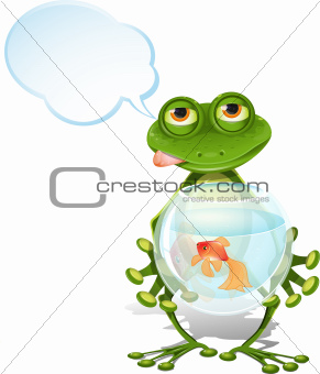 frog and a goldfish