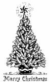 Christmas tree stylized drawing 1