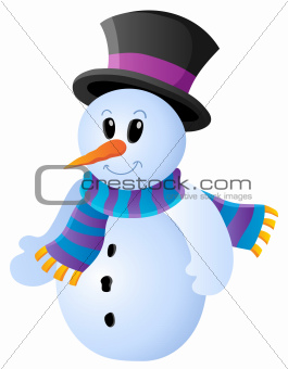 Winter snowman theme image 1