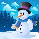 Winter snowman theme image 2
