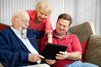 Family Using Tablet PC