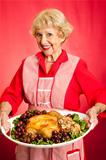 Grandma Serves Holiday Dinner