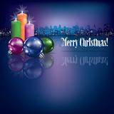 abstract Christmas background with candles