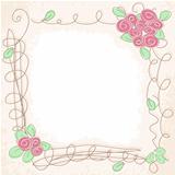 Vector floral doodle frame