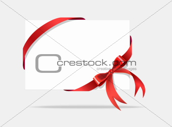Card with decorative bow
