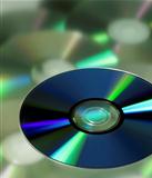 DVD in blurred background