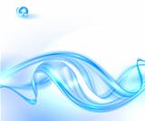 White abstract modern background with blue waves