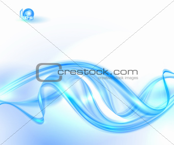 White abstract modern background with blue waves