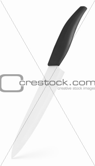 Ceramic knife on white