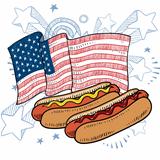 American style hot dogs