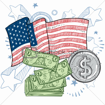 America loves money sketch