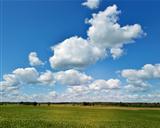 Farmland And A Beautiful Sky