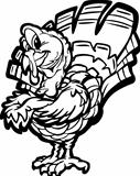 Happy Thanksgiving Holiday Turkey Cartoon Vector Illustration


