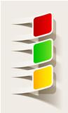 traffic lights in the form of a sticker