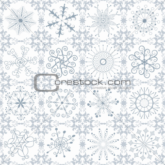 Christmas silvery repeating pattern