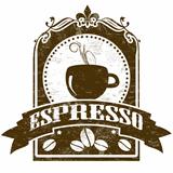 Espresso grunge stamp