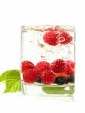 Various berries in a glass