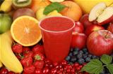 Fresh juice from red fruits
