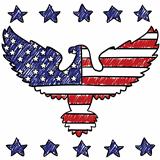 Patriotic American Eagle sketch