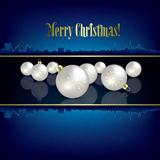abstract Christmas background with white decorations