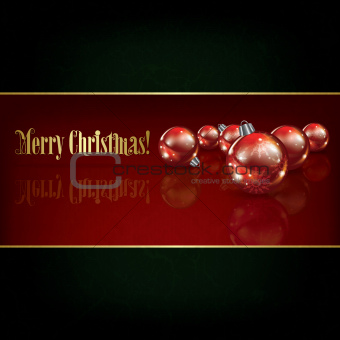 Christmas grunge background with decorations