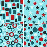 four abstract vector seamless patterns