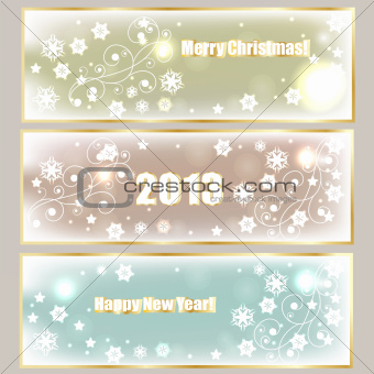 Vector Winter Holiday Banners