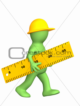Builder with ruler
