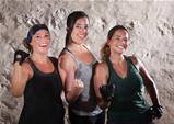 Three Boot Camp Style Workout Ladies Flex Their Biceps