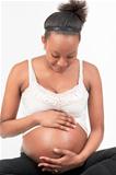 black African woman pregnant metisse