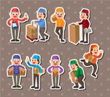 Express delivery people stickers