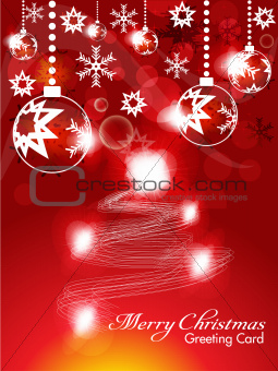abstract christmas background with sparkle