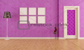 empty classic purple interior