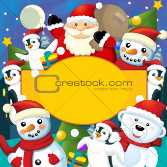 The colorful christmas - greeting card