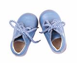 Old blue baby shoes