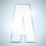 Alphabet Glass Shiny with Sparkles on Background Letter A