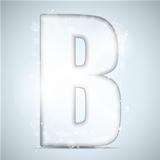 Alphabet Glass Shiny with Sparkles on Background  Letter B