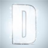 Alphabet Glass Shiny with Sparkles on Background Letter D