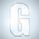 Alphabet Glass Shiny with Sparkles on Background Letter G