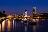 Thames River and London Cityscape in the Night, United Kingdom