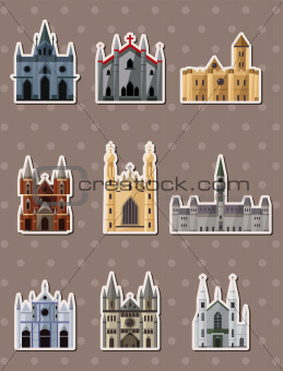 cartoon Fairy tale castle stickers