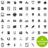 Education icons basics vector
